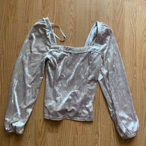 Blush Anthropologie Velvet Top